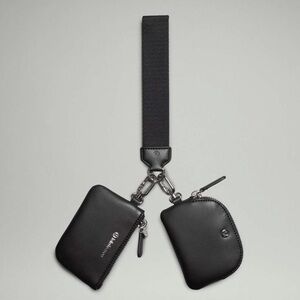 NWT Lululemon Dual Pouch Wristlet *Leather Alternative
Black / Silver